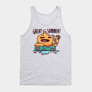 Monster Enjoying Summertime Tank Top